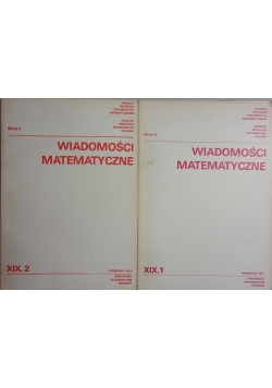 Wiadomości Matematyczne ,Tom XIX.1,XIX.2
