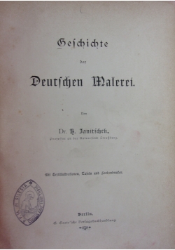 Geschichte der Deutschen Maleren