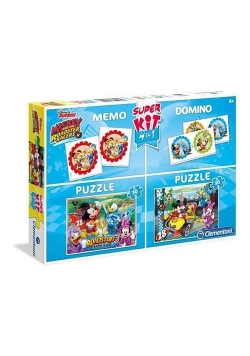Super Kit Puzzle 2x30 + Memo + Domino Mickey and the Roadster Racers