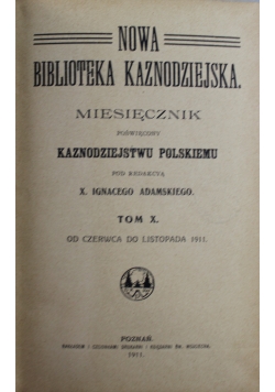 Nowa Biblioteka Kaznodziejska miesięcznik tom X 1911 r