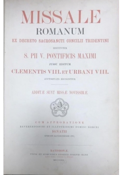 Missae Romanum, 1870 r.