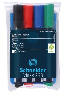 Zestaw markerów do tablic SCHNEIDER Maxx 293, 2-5mm, 4 kolory