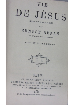 Vie de Jesus, 1879 r.