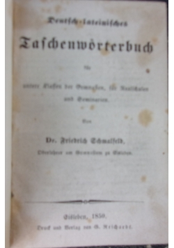 Taschenworterbuch, 1850 r.