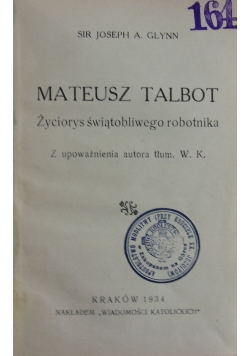 Mateusz Talbot , 1934 r.