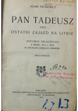 Pan Tadeusz czyli ostatni zajazd na Litwie 1925 r