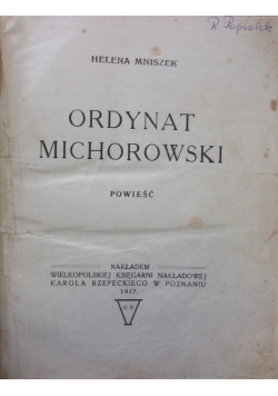 Ordynat Michorowski, powieść