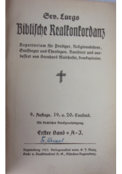 Biblische Realkonkordanz, 1923 r.