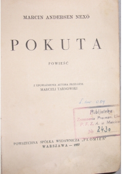 Pokuta, 1937 r.