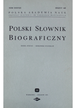 Polski Słownik Biograficzny Tom 149
