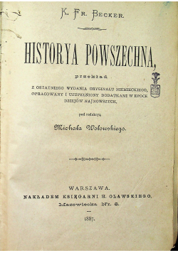 Historya powszechna tom IV 1887 r.