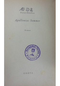 Apollonias Sommer, 1931 r.