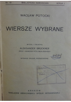 Wiersze wybrane, 1924 r.