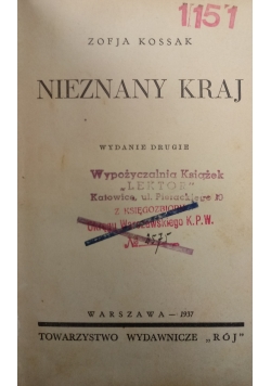 Nieznany Kraj ,1937 r.