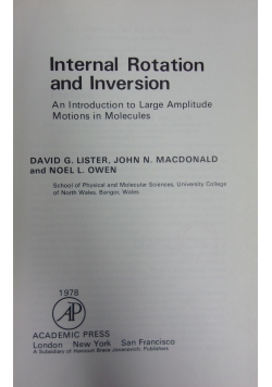 Internal Rotation and Inversion