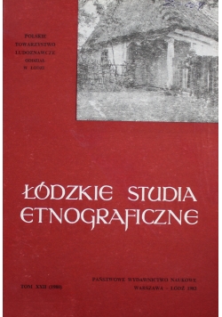 Łódzkie studia etnograficzne Tom XXII