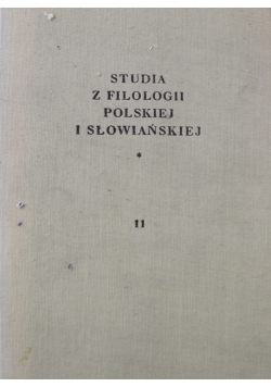 Studia z filologii polskiej i słowiańskiej 11