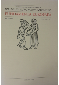 Fundamenta Europaea. Rocznik III. Fasciculus IV/V