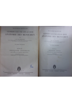 Lehrbuch und atlas der anatomie des menschen,  2 książki