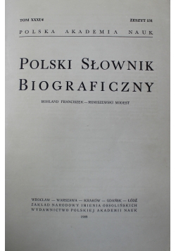 Polski słownik biograficzny Tom XXXI Zeszyt 131