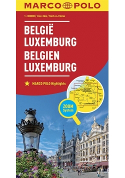 Mapa ZOOM System.Belgia,Luxemburg  plan miasta