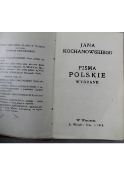 Pisma Polskie Wybrane 1914 r