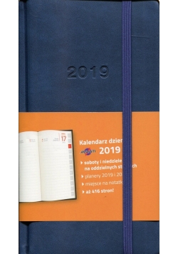 Kalendarz 2019 książkowy dzienny Lux granat