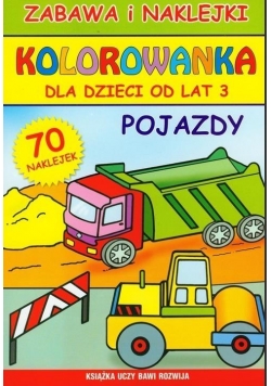Kolorowanka dla dzieci od lat 3. Pojazdy