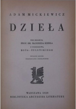 Dzieła,1929r.
