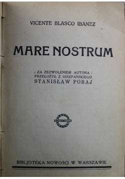 Mare Nostrum 1927 r.