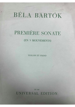 Premiere sonate (En 3 mouvements), 1923 r.