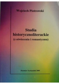 Studia historycznoliterackie