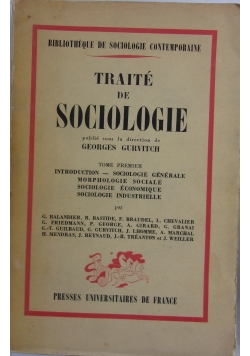 Traite de sociologie