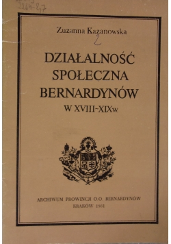 Działalność społeczna Bernardynów