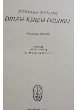 Druga księga dżungli, 1926 r.