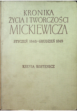 Kronia życia i twórczości Mickiewicza