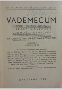 Vademecum obrony przeciwlotniczej i przeciwgazowej ludności cywilnej, 1936 r.