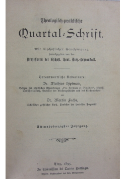 Theologisch praktische Quartalschrift 48 band, 1895r.