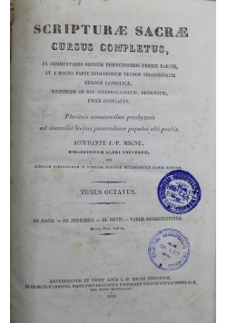 Scripturae Sacrae tomus octavus 1853 r.