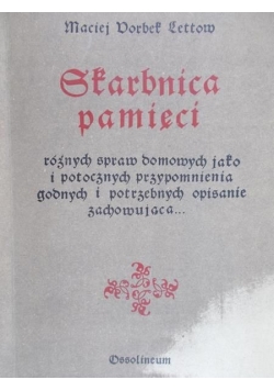 Vorbek-Lettow Maciej - Skarbnica pamięci