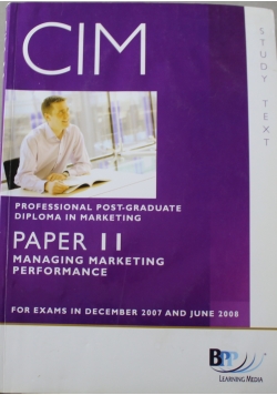 Professional Post Graduate Diploma in Marketing Paper II