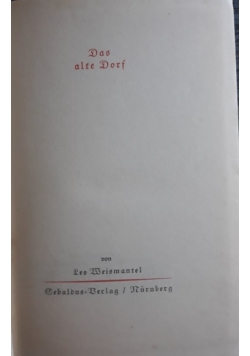 Das alte dorf, 1934 r.