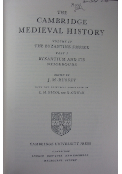 Cambridge Medieval History. Part 1