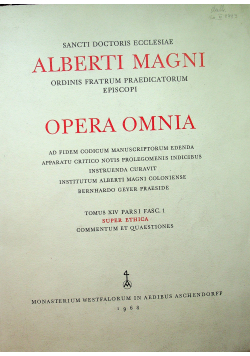 Alberti Magni Opera Omnia
