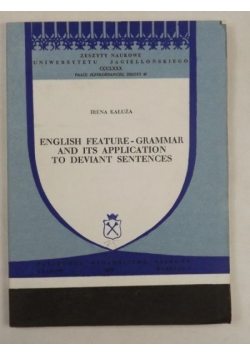 English feature - Grammar and its Application to Deviant Sentences