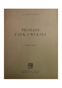 Pieniądz czek i weksel, 1948r.