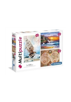 Multipuzzle Podróże 3x1000