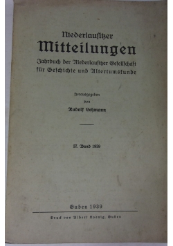 Niederlausitzer Mitteilungen