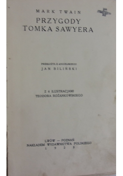 Przygody Tomka Sawyera, 1925r.