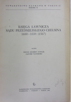 Księga Ławicza sądu przedmiejskiego Chełmna